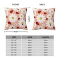thumbnail image 2 of Yiaed Daisy and Ladybug Print Pillow Covers Super Soft Decorative Square Throw Pillow Covers Case Cushion Covers for Sofa Couch Bedroom Car Decor（No pillow core）-16"x16", 2 of 7
