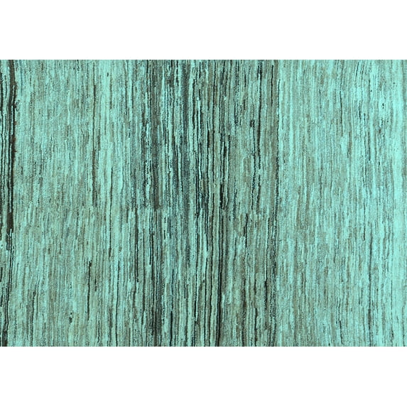 Ahgly Company Indoor Rectangle Abstract Light Blue Contemporary Area Rugs, 2' x 5'