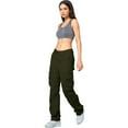 thumbnail image 2 of Matchstick Women's Loose Casual Cargo Pants with 8 Pockets, 2 of 8