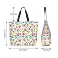 thumbnail image 5 of Cauagu Cartoon Labrador Retriever Print Women Large Capacity Tote Bag - Casual Shoulder Bag Fashion Handbag Shopping Bag Daily Bag Hobo Bags for Travel Work and Shopping, 5 of 8