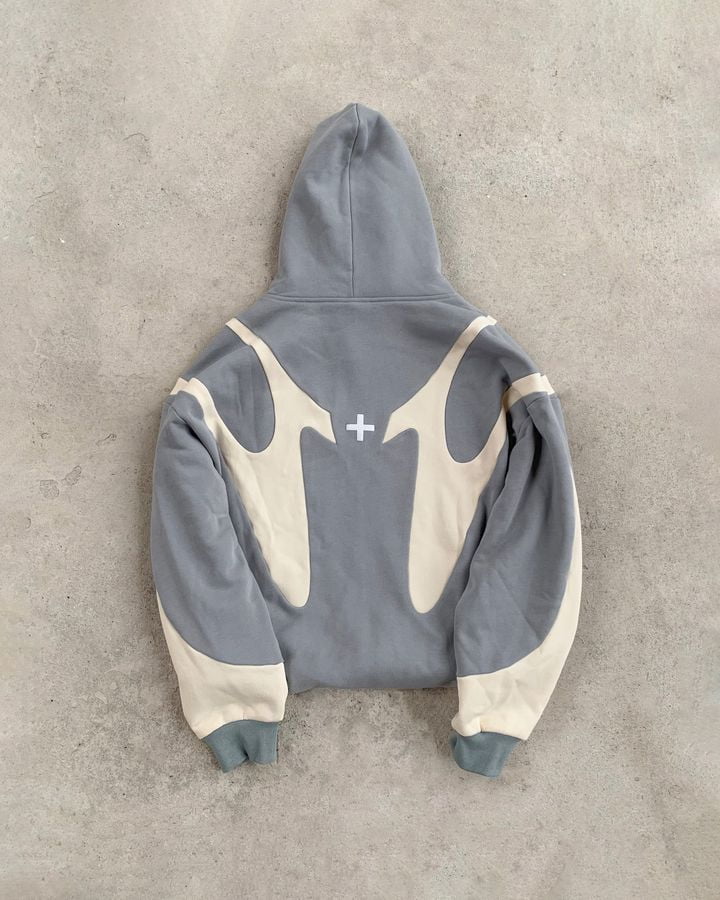 Streetwear Nl25h Zipper Hoodie Mens Y2K Hip Hop Spliced Oversized