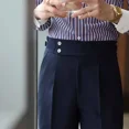 thumbnail image 5 of Pantalones de trabajo para hombre, trajes fluidos para oficina, pantalones holgados drapeados para hombre, ropa barata, ofertas, reseñas coreanas, muchos vestidos de verano 2024, primavera, 5 of 5