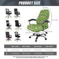 thumbnail image 6 of SCRAWLGOD St. Patrick's Day All-in-One Office Chair Covers Breathable Dustproof Computer Desk Chair Seat Covers Removable Rotating Chair Cover, Corgi Four Leaf Clover Beer Golden Coin Green, L, 6 of 7