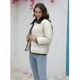thumbnail image 5 of Eternatastic Women's Puffer Jacket Lightweight Quilted Padded Coats Winter Button Down Outwear with Pockets, 5 of 6