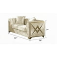 thumbnail image 6 of Modern Cream Velvet 2Pc Living Room Set with Solid Wood Frame (220×80×75cm), 6 of 12
