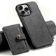 thumbnail image 1 of For iPhone 15 Pro Max Magnetic Case Cross Texture Phone Back Cover with Detachable Card Holder, 1 of 4