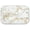 Golden White Marble, variant on Serving Trays with Handles, 14.5 x 9.8 inch Rectangular Plastic Tray for Restaurant, Kitchen, Tropical Leaf Pattern Monstera in The Style