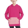 thumbnail image 6 of CYRBOKO Girls Hooddies, Casual Autumn Comfy School Pullover with Long Sleeve Hot Pink Size 13-14 T, 6 of 8