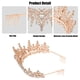 thumbnail image 3 of 1 Uds. De coronas de Tiara de cristal en tono dorado rosa, corona de princesa elegante con peines, tiaras, disfraces de cumpleaños, accesorios para el cabello para mujeres y niñas, 3 of 7