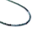 thumbnail image 2 of QNAVIC Rare Indicolite Tourmaline Gemstone Beads Choker Necklace, Healing Crystals and Stone, Birthstone, Rhodium Plated 925 Sterling Silver Chain 18 inch, Premium Gift Jewelry for Women, 2 of 6
