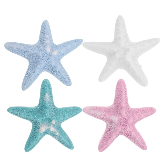 Milisten 4Pcs Resin Mermaid Hair Clips Beach Sea Star Hair Pins Versatile Ocean Design