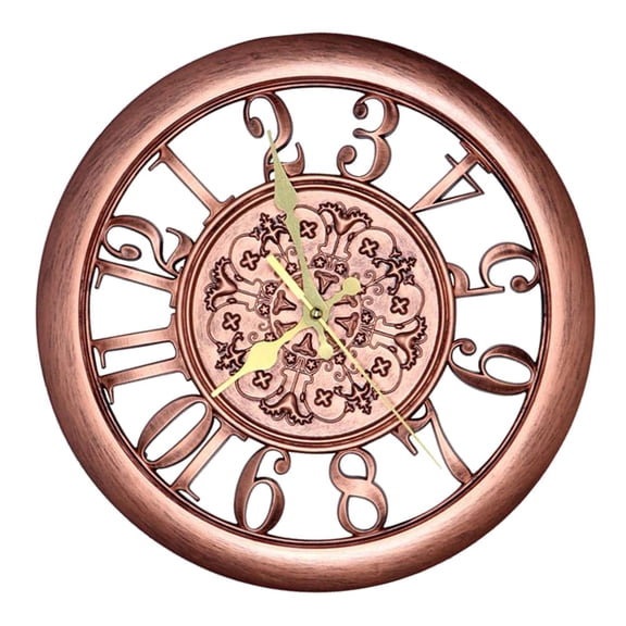 MLINS Sturdy Quartz Wall Clock with Rose Gold Finish for Timekeeping 11 Inch