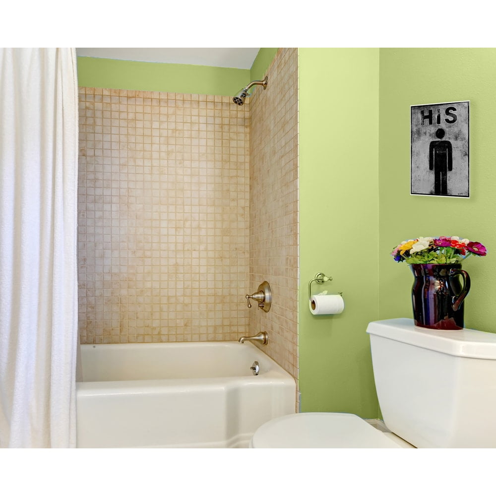 Stupell IndustriesHis Distressed Bathroom SignWall Plaqueby World Art Group