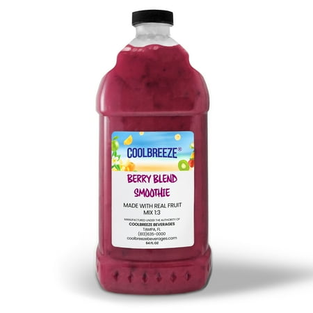 Coolbreeze® Beverages Premium Frozen Drink Machine Smoothie Mix Flavor Syrup – 1/2 Gal (64fl oz) Bottle – Wild Berry Blend Coolbreeze® Beverages Premium Frozen Drink Machine Smoothie Mix Flavor Syrup – 1/2 Gal (64fl oz) Bottle – Wild Berry Blend