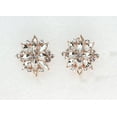 thumbnail image 2 of Faship Gorgeous Clear Rhinestone Crystal Floral Clip On Style Earrings, 2 of 6