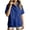 #0175-Blue, variant on Womens Sweatshirts Stand Collar Short Sleeve Half Button Quilted Chest Panel Solid Pullover Sweatshirt Loose Fit Lazy Loungewear Womens Tops