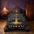 thumbnail image 2 of Homewish Tree of Life Twin Duvet Cover, Vintage Moon Phase Twin Bedding, Black Reversible 2 Pieces, 1 Duvet Cover and 1 Pillowcase, 2 of 5