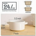 thumbnail image 3 of 6 Pack Soup Bowls with Handles, 24 Oz Large Serving Soup Bowl Set, Ceramic Soup Crocks for French Onion Soup, 3 of 4