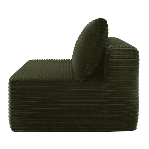 58-inch 2 seat median longue with cup holder, flexible matching, mainly for living room use, Green