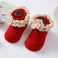thumbnail image 3 of Baby Toddlers Girls Ankle Socks Cotton Princess Ruffles Frilly Socks Anti Slip, 3 of 4