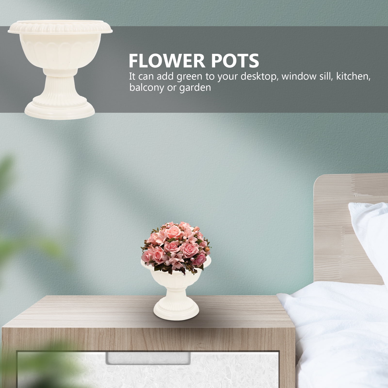 12 Pcs Grecian Flower Pots Wedding Flower Containers