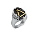 thumbnail image 1 of Jumpingount Anillo Vintage moda Unisex cumpleaños boda compromiso playa trabajo tienda vacaciones joyería de moda para mujer hombre Ropa, zapatos y accesorios Miscelánea Plata talla 8 Jumpingount AP015218-10, 1 of 6