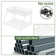 thumbnail image 4 of Miniyam Twin XL Over Queen Metal Bunk Bed Frame with Ladders and Guardrail, Heavy Duty, Black, 4 of 9