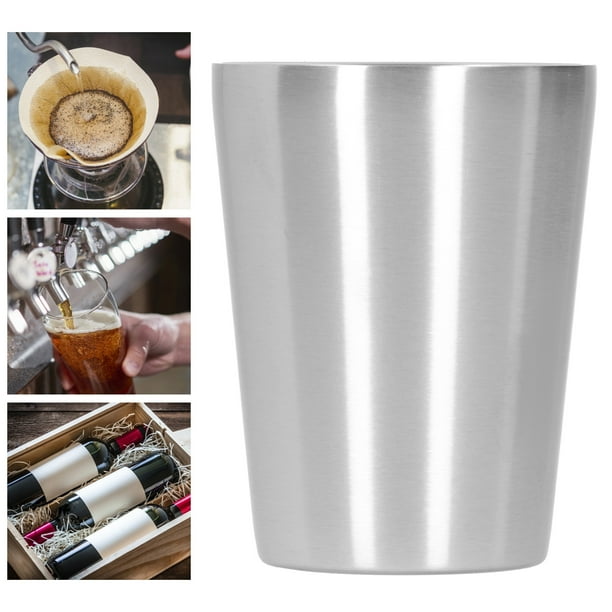 Taza De Acero Inoxidable, Capacidad De 260 Ml Taza De Agua De Acero Inoxidable 304 Reutilizable Para Restaurante Para El Hogar