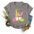 thumbnail image 2 of Shorts Décontractés pour Femmes, Col Rond Ample, Manches Courtes, Imprimé Lettre, Blouse T-Shirt, 2 of 4