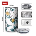 thumbnail image 4 of 20oz Coffee Tumblers Yellow Lemon Fruits White Pattern Stainless Steel Vacuum Insulated Travel Tumbler Coffee Cups Mug with Lid and Straw with Cleaning Brush for Cold & Hot Drinks, 4 of 5