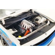 2010 Dodge Challenger SRT8, Blue and White - Acme A1806018 - 1/18 scale Diecast Model Toy Car