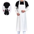 thumbnail image 1 of Waterproof Oil-Proof TPU Bib Apron with Sleeves Oil Resistant Chef Apron Food-Grade Plastic Apron for Seafood Processing Kitchen Food Factory, 1 of 8