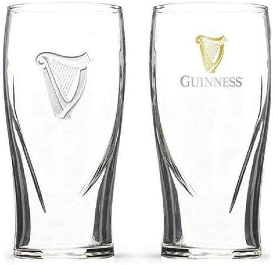 Guinness Irish Pint Beer Glasses 16oz Set of 2 