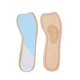 thumbnail image 1 of Plantillas de zapatos absorbentes de sudor de látex 3/4, almohadillas autoadhesivas para mujer, talla 38-40, 1 par, 1 of 5