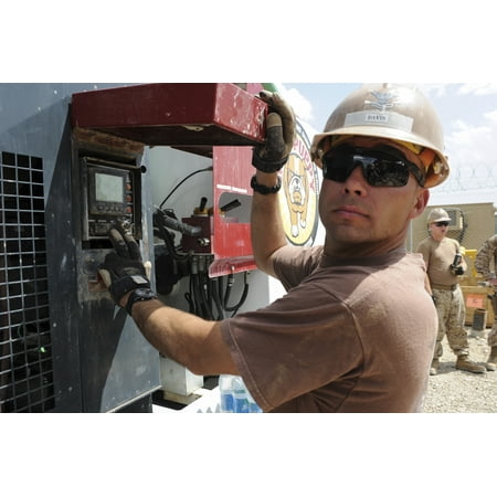 Class Mobile - LAMINATED POSTER Construction Electrician 2nd Class Ross Davis, assigned to Naval Mobile Construction Battalion 15, p Poster Print 24 x 36