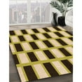thumbnail image 3 of Ahgly Company Machine Washable Indoor Square Transitional Mustard Yellow Area Rugs, 4' Square, 3 of 7