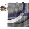 thumbnail image 5 of Kitchen Window Valances, Abstract Modern Line Geometric Rod Pocket Valance Small Window Treatment for Bedroom, Navy Blue Geometric Valances for Windows Tier Curtain,1 Panel, 54x18inch, 5 of 6