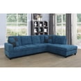 thumbnail image 2 of Star Home Living Corp Simon Velvet Right Facing Sectional in Lake Blue, 2 of 2