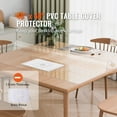 thumbnail image 2 of KFFKFF Clear PVC Table Cover, Dimensions 48 x 48 Inch with 1.5 mm Thickness, Square Desk Mat Protector, Water-Resistant and Simple to Clean, Suitable for Office, Dining Room, Dresser, and Night Stand, 2 of 9