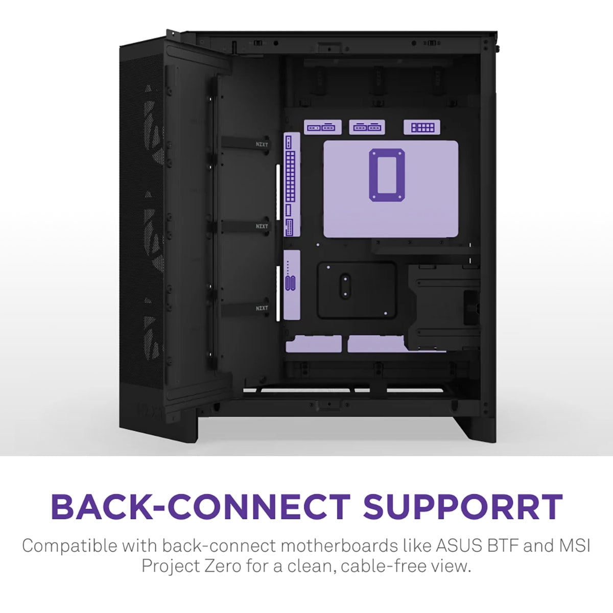 NZXT CMH92FBR1 H9 Flow RGB ATX Mid-Tower PC Case Dual Chamber Black