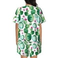 thumbnail image 6 of Fotbe Cactus Plants Print Pajama Set for Women 2 Piece Loungewear Short Sleeve Tops and Shorts Set Soft Sleepwear-Small, 6 of 7
