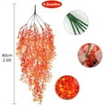 thumbnail image 2 of Artificial Hanging Plants Fake Ivy Leaf Faux Vine Plants Artificial Ferns Realistic Faux Plants & Flowers for Wall Porch Patio Balcony Indoor Outdoor Decor,4 Pcs Evening Red,Topboutique, 2 of 8
