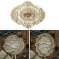 thumbnail image 3 of Luckyn Rustic Cotton Lace Tablecloth Lace Floral Table Cover Dustproof Table Doilies 4 Pcs, 3 of 5