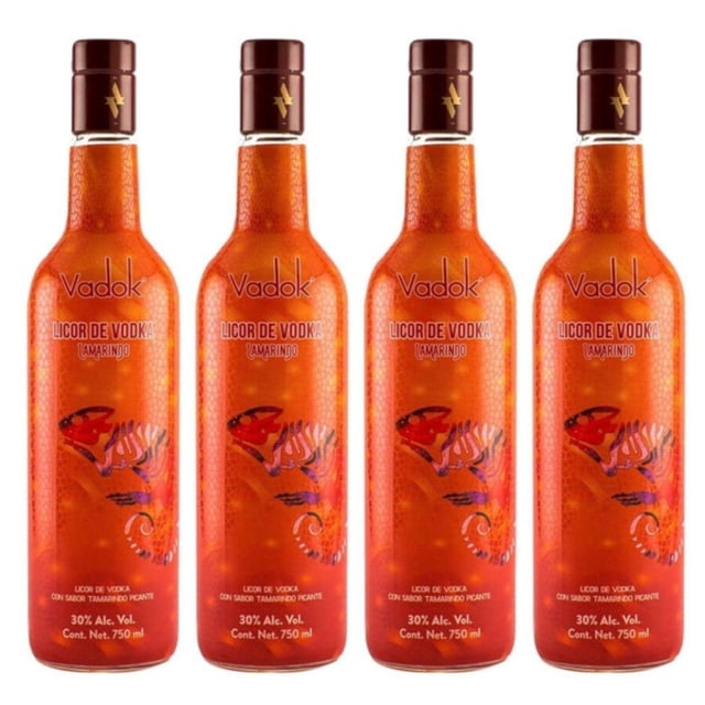 Pack de 4 Licor de Vodka Vadok Tamarindo 750 ml