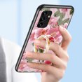 thumbnail image 4 of Feishell Compatible with Samsung Galaxy A54 5G 6.4 inch Flower Pattern Case with Diamond Ring Holder Support Magnetic Car Mount,Shockproof Luxury Glossy Glass Slim Phone Case for Women Girls,A, 4 of 14