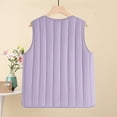 thumbnail image 5 of Taqqpue Women Puffer Vest Solid Color Sleeveless Button Down V Neck Padded Outerwear Winter Warm Oversize Jackets Vests with Pockets, 5 of 9