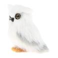 thumbnail image 3 of Simulation Owl with Black Eyes dan White Fake Plush Animal Home, 3 of 7