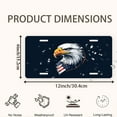 thumbnail image 2 of License Plate, Eagle American Flag Portrait Decorative Front,Personalized Stainless Steel License Plate Cover For Men Women,12.2" X 6.2", 2 of 7