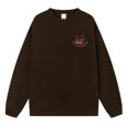 thumbnail image 3 of Gibobby Sudadera oversize mujer Sudadera de manga larga con cuello redondo para mujer(Marrón,M), 3 of 5