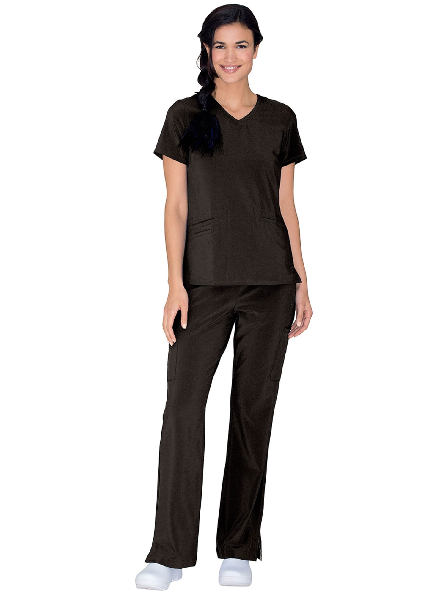 Urbane - Urbane Women's V-Neck Short Sleeve Solid Scrub Top - Walmart.com